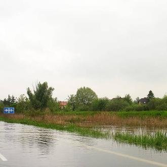 Flooded road s1 near goczalkowice wisla 2010