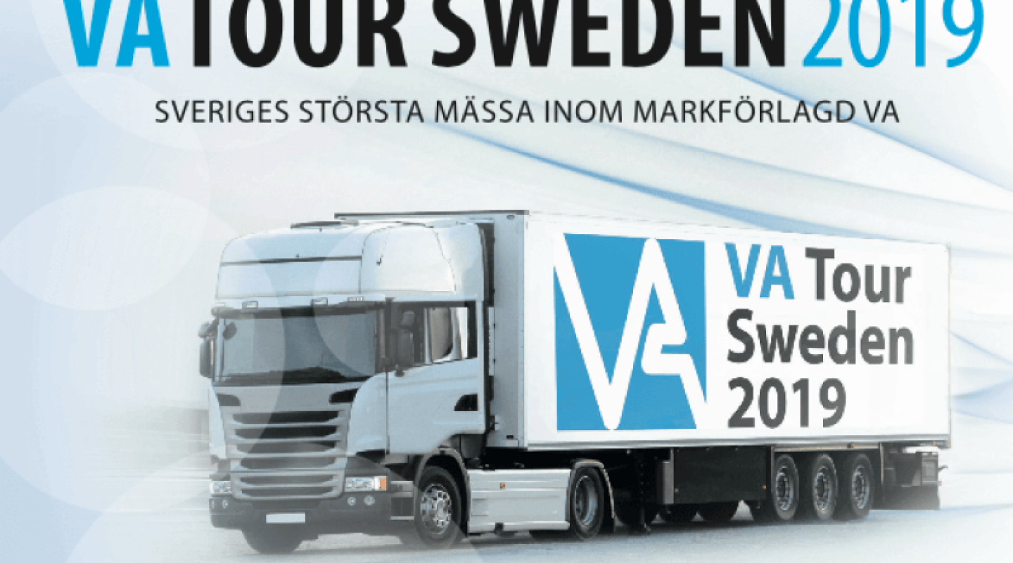 Lastbil med text VA Tour Sweden 2019