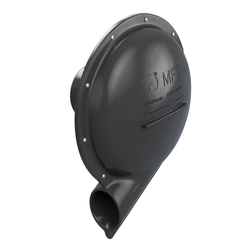 FluidVertic flödesregulator i svart plast