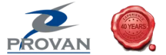 logo-provan-40-ans Provan logo med segl for 40 år