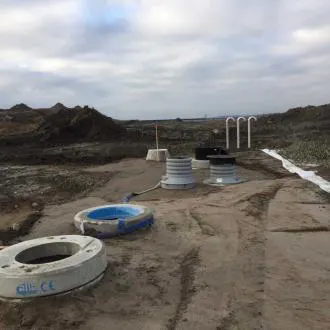 baustelle-regenwasserleitungen-ystad-gemeinde-wagate-installation-durchflussregelung-de Baustelle für Installation von Regenwasserleitungen in Gemeinde Ystad mit WaGate-System für Durchflussregelung