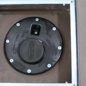 WaBack RSD non-return valve with alarm installed in basement