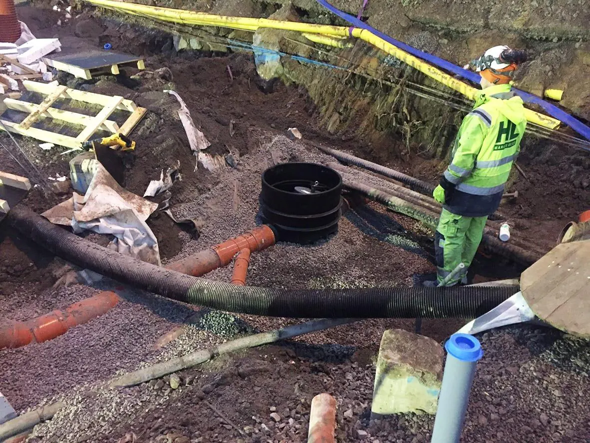 wapro-waback-check-valve-flood-prevention-residential-complex-enskede-70-units-us WaBack check valve installed for flood prevention in residential complex with 70 units in Enskede