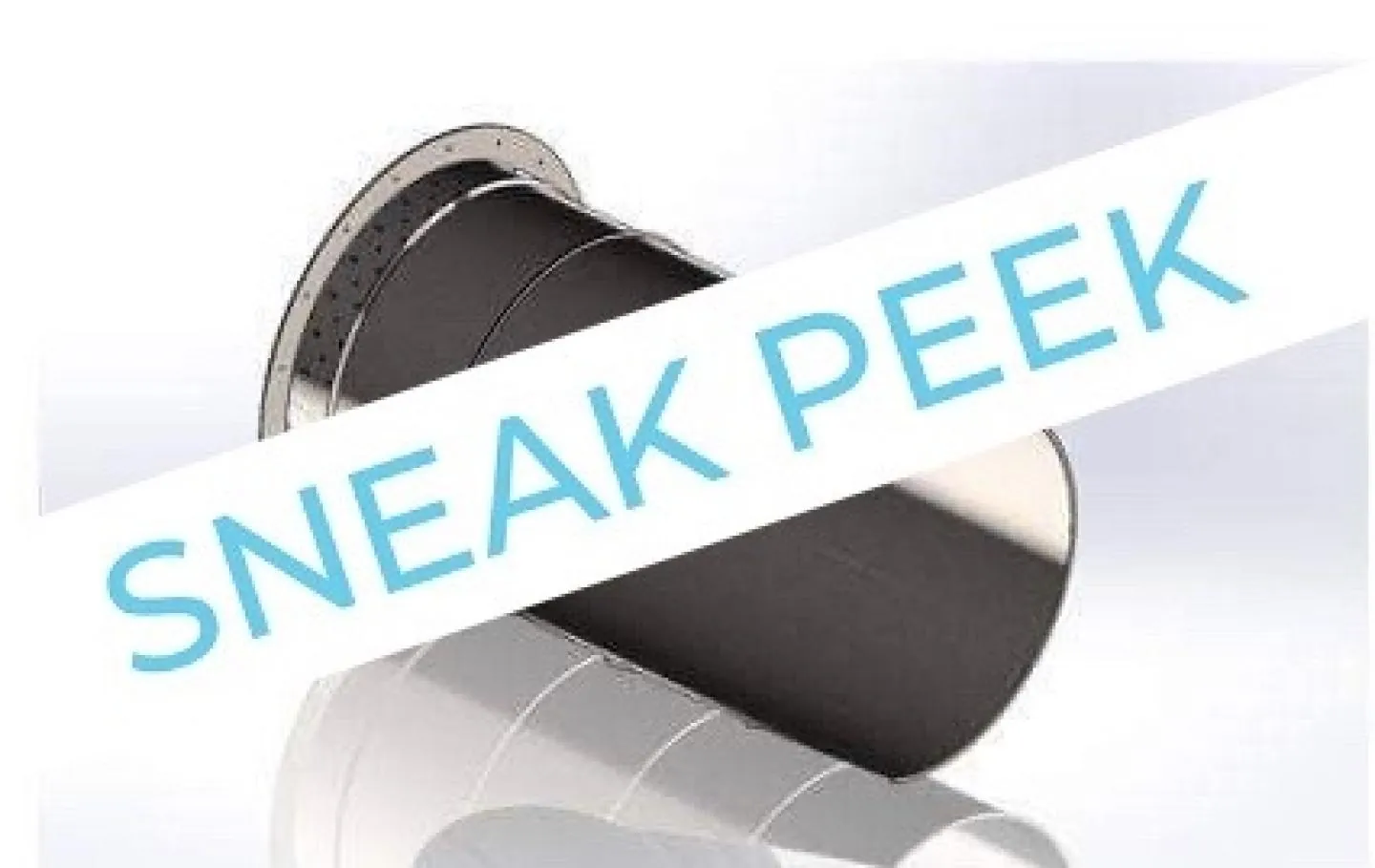 Rostfri cylindrisk ventil från Wapro med texten Sneak peek – en första titt på en kommande produktnyhet