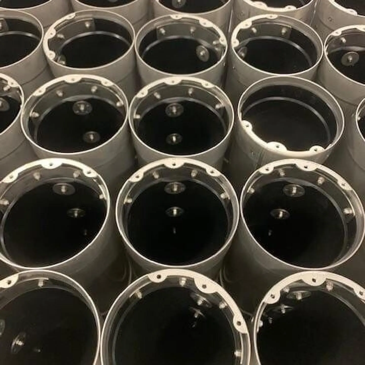 Rows of WaStop valve housings on the Wapro production floor, the Blekinge exporter visited by a government minister